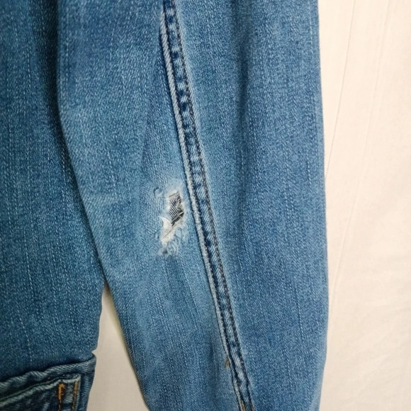 Calvin Klein Women's Denim Trucker Jacket Blue Distressed M - Picture 9 of 13